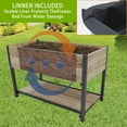 thumbnail image 5 of 45" Iron-Wood Raised Garden Bed with Storage Shelf, Natural Wood, 5 of 12