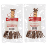 (2) Scented Broom Cinnamon Fragranced Hanging Broom Decor for Home Door Wall Kitchen Living Room Decoration Fall Autumn Thanksgiving Christmas Holiday Ornament Decoration & CUSTOM Storage Carrier