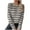Gray, variant on BXINGOHAI Women's Sweaters Casual Long Sleeve Ribbed Knit Pullover Striped Crewneck Jumper Tops Outdoor Fashion Sweater Today Gray,XL