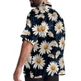 thumbnail image 3 of Daisy Men's Short Sleeve Button Down Casual Beach Printed Shirts, 3 of 6