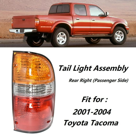 Labwork Rear Tail Light Lamp Housing Assembly Fit for 2001 2002 2003 2004 Toyota Tacoma, Rear Right (Passenger Side)