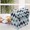 thumbnail image 4 of Blue and White Lounger Chair Bag, Horizontal Zigzag Borders with Striped Design and Modern Look, High Capacity Storage with Handle Container, Lounger Size, Pale Blue Dark Blue, by Ambesonne, 4 of 5