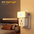 thumbnail image 2 of Tuya WiFi Human Motion Detection PIR Sensor Warm White Light Sensor Night Light Smart Home Voice Remote,1 * Sensor night light,White, 2 of 8