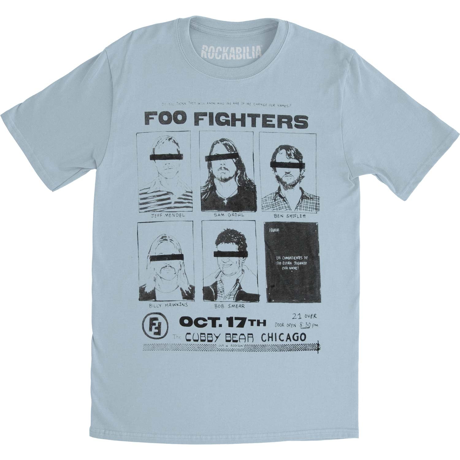 Foo Fighters Foo Fighters Men's Cubby Bear Chicago Mens Soft Slim Fit