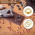 thumbnail image 3 of Uxcell 30Set 1/2" Ojales con Arandelas para Tela, Cuero, Cinturones, Ropa, Núcleos de Perlas, Proyecto DIY, Oro, 3 of 7