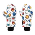 thumbnail image 1 of Manoplas de esquí para niños con diseño de astronauta, cortavientos, para niños y niñas pequeños, deportes de nieve, 1 of 4