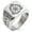Silver, variant on Stainless Steel Aegishjalmur Awe & Terror Helm Viking Rune Geometric Pattern Biker Style Polished Ring