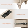 thumbnail image 6 of YANGLI Nightstands with Charging Station, Set of 2 End Table with Power Outlets & USB Ports for Living Room, Modern Side Table with Drawer & Storage Cabinet for Bedroom, Beige, 6 of 6
