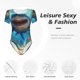 thumbnail image 4 of Fotbe Colorful Underwater Shark Body de Mujer con Cuello Redondo y Mangas Cortas, Sin Mangas Ajustado, Suave, Cómodo y Básico-Small, 4 of 7