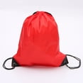thumbnail image 1 of 5 Pieces Drawstring Bag 210D Polyester Rope Bag Pulling Nylon Oxford Pocket Sack Cinch Tote Gym Storage Backpack - Red, 1 of 4