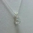 thumbnail image 2 of 3Carat Pear Cut Lab Created Diamond Women's Solitaire Pendant Necklace 14k White Gold Plated, 2 of 2