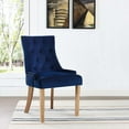thumbnail image 2 of Modern Contemporary Urban Design Kitchen Room Dining Chair, Navy Blue, Fabric, 2 of 4