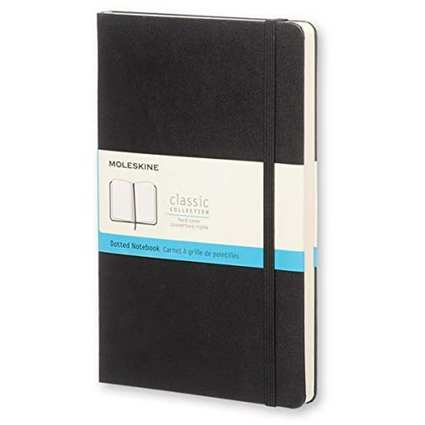 Cuaderno clásico Moleskine, tapa dura, grande (5 x 8.25) puntos, negro, 240 páginas