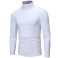 thumbnail image 1 of MYG T-Shirt Décontracté Slim à Col Roulé Manches Longues pour Hommes Couleur Unie, 1 of 9