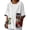 White, variant on Short Sleeve Shirts for Women Retro Loose and Versatile Casual Two Piece Printed Top Oversized Tshirts for Women