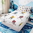 thumbnail image 2 of Erosebridal Black Hockey Puck Zipper Twin Comforter Sets with Fitted Sheet and 2 Pillowcases,Modern Ice Skater Zipper Bedding Set,Light Gray Reversible,4 Pieces, 2 of 7