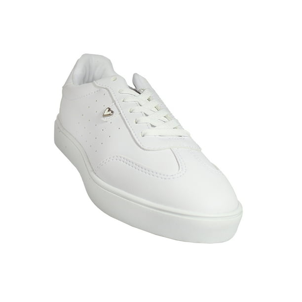 TENIS CASUAL DE MUJER BLANCO SINTETICO MARCA LEON 4440