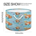 thumbnail image 2 of Round Toy Storage Basket Foldable Storage Basket for Home Decor Laundry Basket20" x 14" Little Mermaids and Seashells, 2 of 6