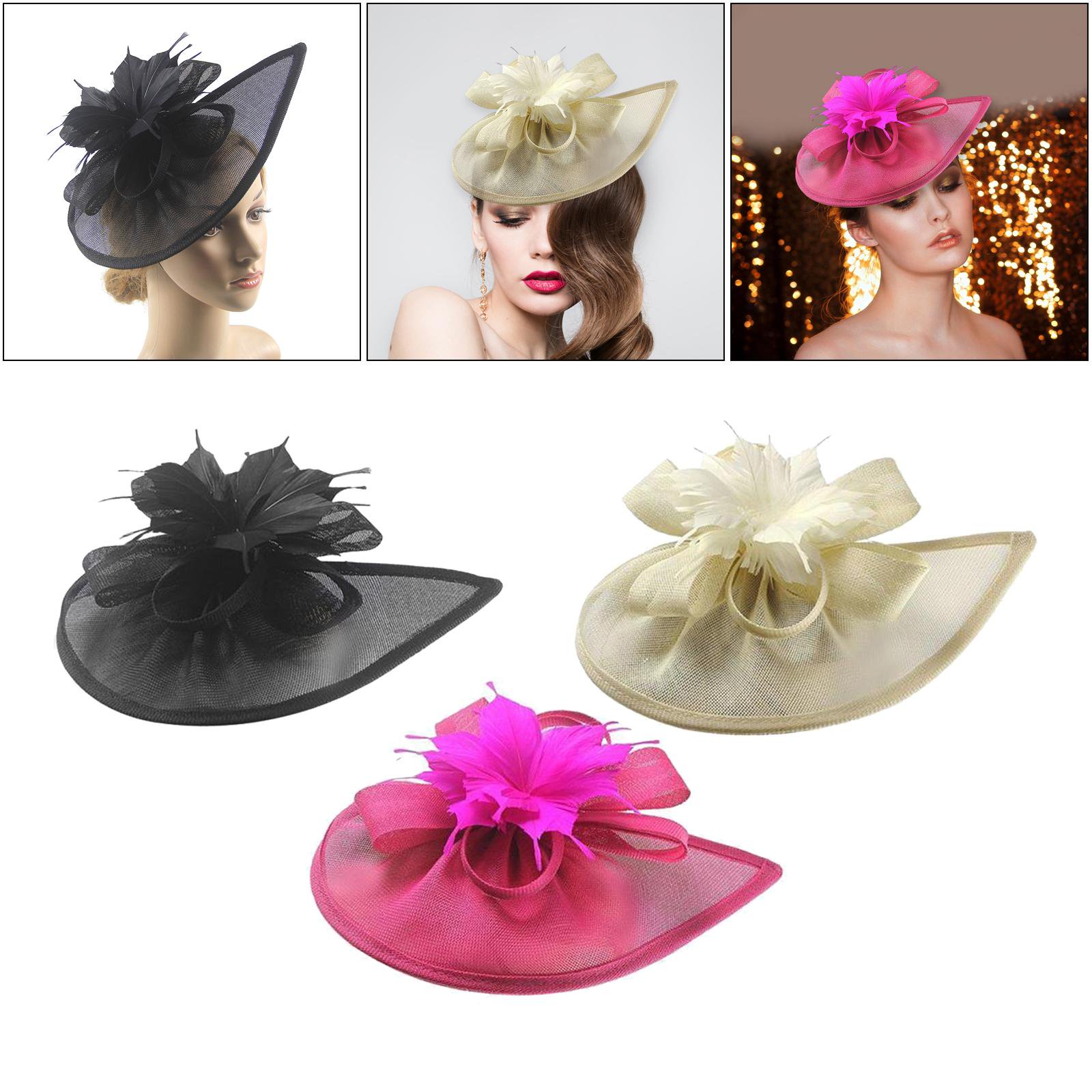 Pink and Black Fascinator, British Hat, Womens Tea Party Hat