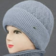 thumbnail image 4 of Middle-Aged Elderly Winter Woolen Hat Fleece Lining Thickened Mom Beanie Hat Warm Grandmother Knitted Hat, 4 of 7