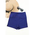 thumbnail image 2 of ABPHQTO Shorts de baño de mujer con patchwork recortado de malla azul, 2 of 5