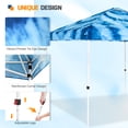 thumbnail image 5 of EAGLE PEAK 10 x 10 ft Pop Up Canopy Tent Instant Outdoor Canopy Straight Leg Shelter with Adjustable Height and Wheeled Carrying Bag, (Tie Dye Blue), 5 of 12