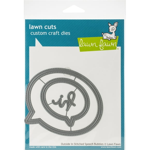 Lawn Fawn Dehors dans des Bulles de Discours Cousues