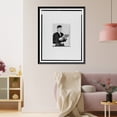 thumbnail image 3 of Historic Framed Print, [David Bohm, half-length portrait, facing right, reading newspaper], 17-7/8" x 21-7/8", 3 of 9