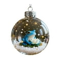 thumbnail image 1 of Adorno navideño de rana, colgante acrílico plano en 2D, decoración para árboles con motivos de la fauna silvestre, decoración festiva para habitaciones, regalos significativos para niños, 1 of 7