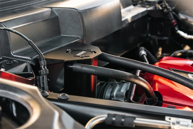 BMR 05-14 S197 Mustang Radiator Support Chassis Brace - Black Hammertone