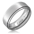 thumbnail image 3 of Mens Wedding Band in Titanium 8MM Ring - Engraved I Love You, 3 of 3
