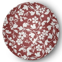 Simply Daisy 5' Round Ligonberry Red Evelyn Spring Chenille Indoor/Outdoor Rug