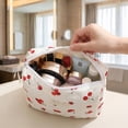 thumbnail image 4 of Makeup Pouch, Pink Quilted Floral Print, 1 Piece Portable Clutch Bag, Travel Cosmetic Storage Organizer for Women Daily Toiletries and Beauty Accessories, 4 of 5
