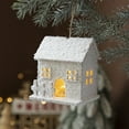 thumbnail image 3 of Christmas Winter Village Houses Set LED Lighted DIY Christmas Figurines Delicate White Snow Christmas Decor, 3 of 5