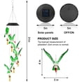 thumbnail image 5 of GLUAAE Solar Wind Chimes for Outside Hummingbird, Changing Color Wind Chimes with Bell for Outdoor Garden Decoration, Birthday for Mom Grandma Women, 5 of 8