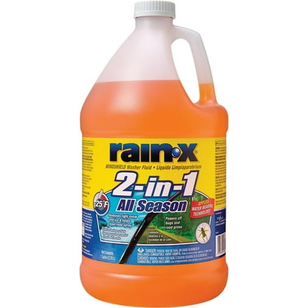 Rain-x 113645 De-icer & Bug Remover Windshield Washer Fluid, 1 Gallon (Pack of 6)