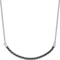 thumbnail image 1 of Sterling Silver Rhodium & Ruthenium w/2.5 in ext Necklace, 1 of 5