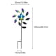 thumbnail image 3 of Lámpara solar de molino de viento con forma de pavo real KQ102 | Lámpara solar de jardín con estaca para exteriores | Cola giratoria de metal | Farol LED de cristal agrietado | Resistente al agua, 3 of 5