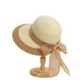 thumbnail image 4 of SikaFu The New Straw Hat Female Seaside Holiday Bow Ribbon Sun Hat Behind The Head Opens The Ponytail Sun Hat, 4 of 4
