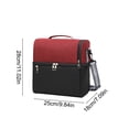 thumbnail image 3 of Dmlowu Insulated Lunch Bag, 2 Compartment Food Cooler Bag with Adjustable Crossbody Shoulder Strap, Large Capacity Lunch Box for Women Men Work Office Picnic, 3 of 6