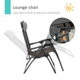 thumbnail image 3 of Wicker Folding Lounge Chair with Adjustable Backrest, Rattan Recliner Chair with Headrest & Side Table Tray, Grey, 3 of 7