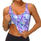 thumbnail image 3 of Fotbe Blue Skull Daisy Sujetador Deportivo Largo sin Aros para Mujer con Almohadillas y Soporte Medio, Transpirable y Absorbente, Camiseta Tipo Chaleco o Tank Top-Small, 3 of 8