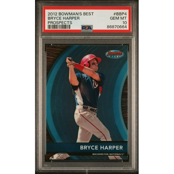 Graded 2012 Topps Bowmans Best Bryce Harper #BBP4 Prospects Rookie RC Baseball Card PSA 10 Gem Mint