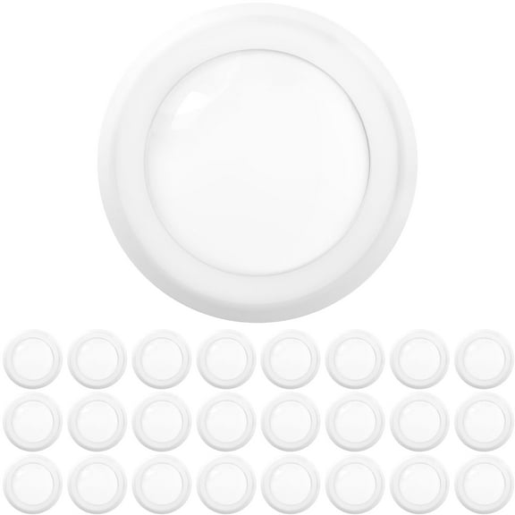Sunco Lighting 24 Pack 5 Inch / 6 Inch Flush Mount Disk LED Downlight, 15W=100W, 6000K Daylight Deluxe, 1050LM, Dimmable, Hardwire 4/6" Junction Box, Recessed Retrofit Ceiling Fixture