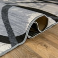 thumbnail image 5 of World Rug Gallery Contemporary Distressed Abstract Lines Non Slip Area Rug - GRAY 7'10"x10', 5 of 8