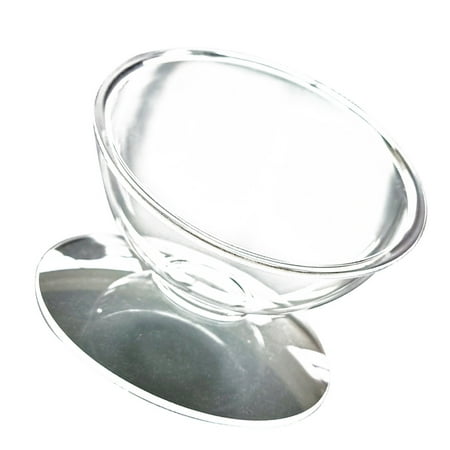 Uonlytech 1Pc Transparent Pet Slope Bowl for Cat Eating Low Center of Gravity White