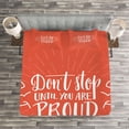 thumbnail image 3 of Ambesonne Fitness Quilted Bedspread Set 3 Pcs, Dont Stop Arms Biceps, King Size, Dark Coral White, 3 of 3