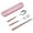 Pink, variant on Cheers.US Portable Utensils Set with Case, Stainless Steel Reusable Silverware for Lunch Including Spoon Fork Case,Easy to Clean, Dishwasher Safe,for Lunch Box Workplace Camping School Picnic