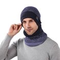 thumbnail image 4 of Bibifish Mens Hat Scarf Sets 2 Pc Gradient Color Beanies Hat And Neck Warmer Trendy Cold Weather Hat Neck Warmer Sets, 4 of 4