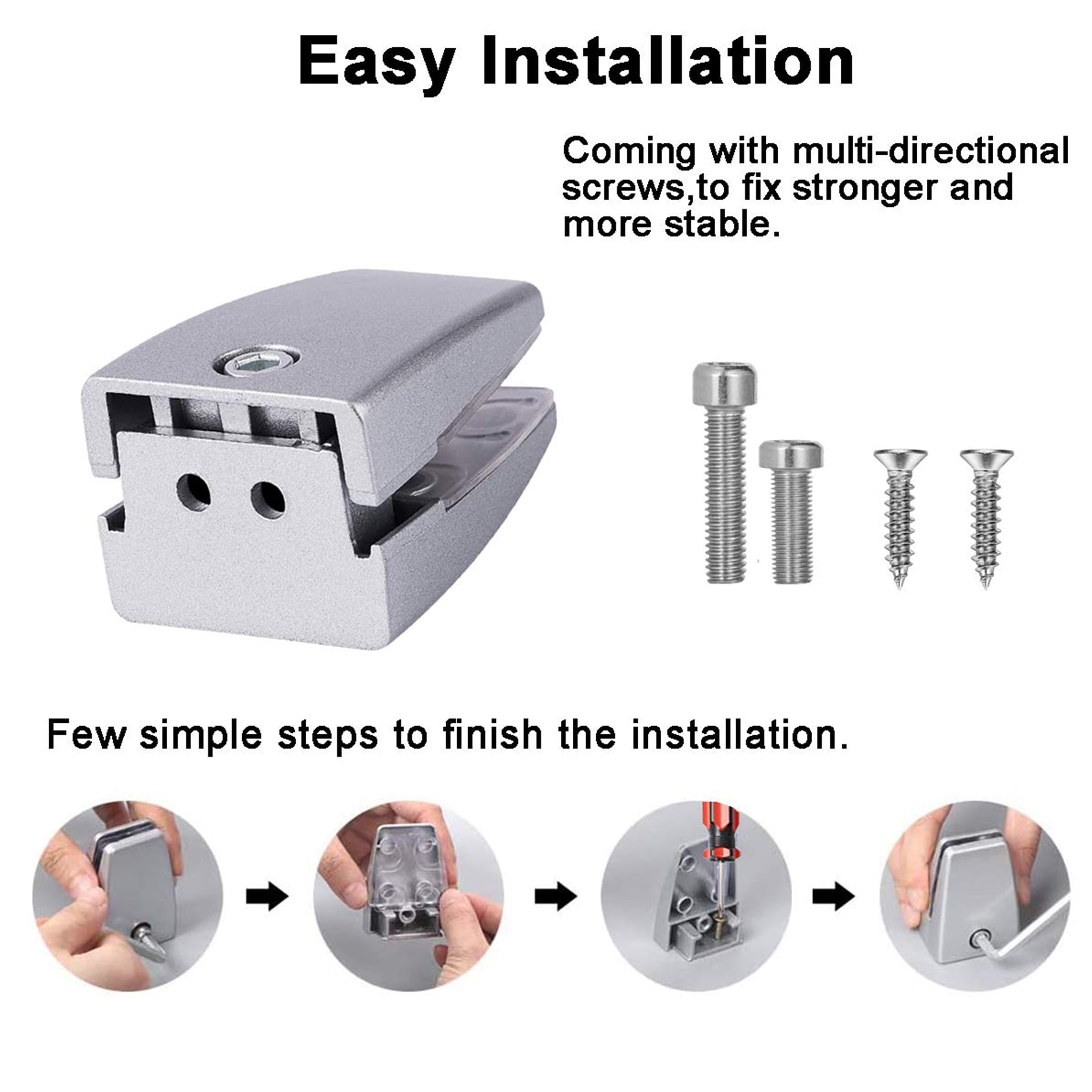 VANROUG 20 PCS Office Desk Partition Support Bracket,Desk Divider Clamp Brackets Shelf Clip Clamp Holder Screen Clip Holders,Desk Privacy Screen Clips Clamps Sneeze Guard Bracket Support 0-1/2" Panel